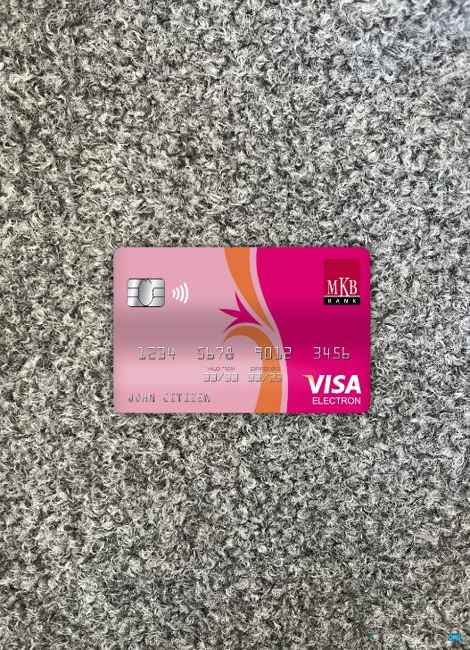 Download Hungary MKB bank visa electron card photolook front Photoshop template